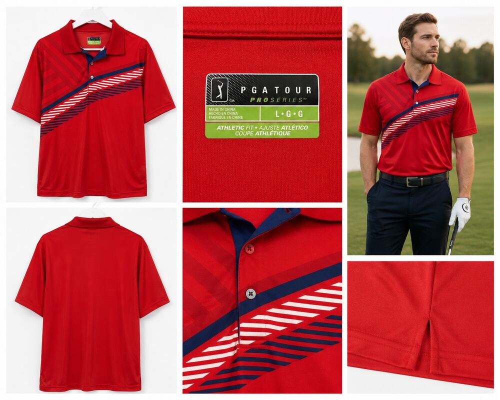 PGA TOUR Pro Series Men's Performance Golf Polo Shirt